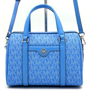 Michael Kors Small Travel Duffle Xbody Satchel Shoulder Bag South Pacific Blue